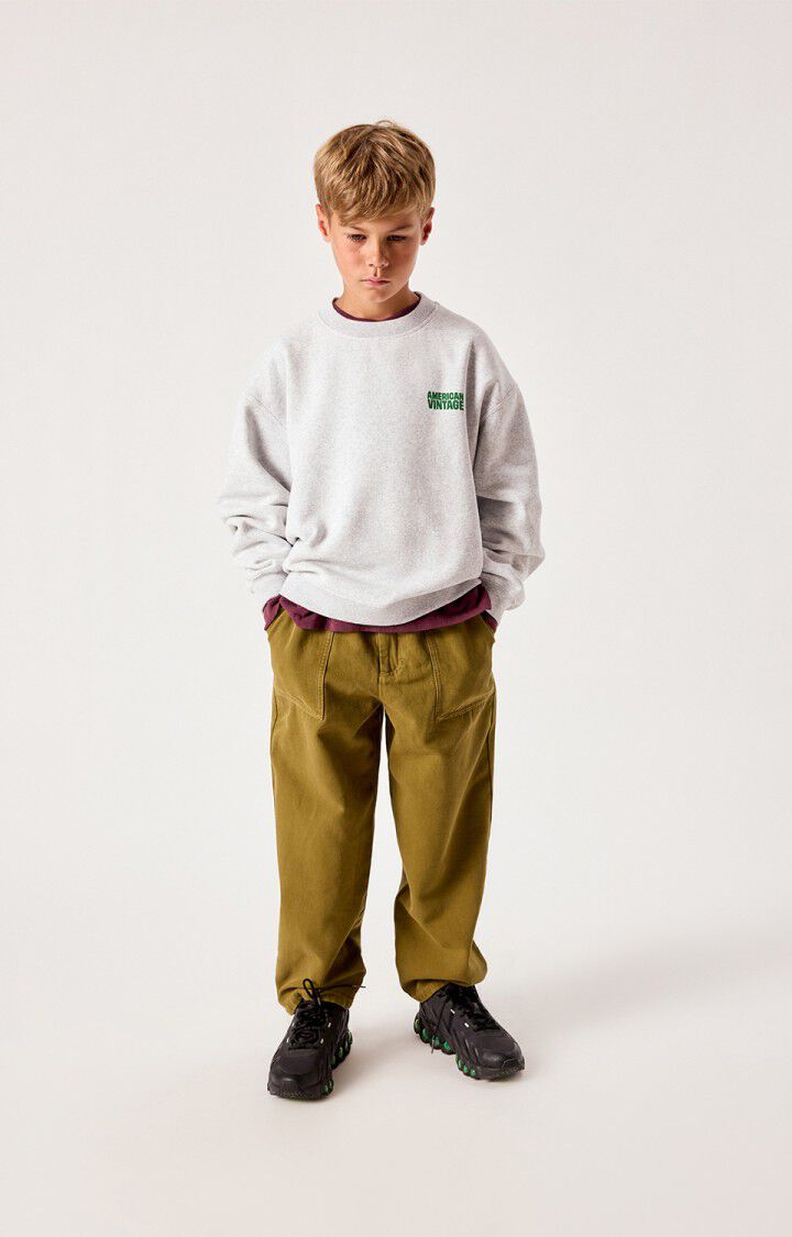 American Vintage Kids Baptown sweat heather grey