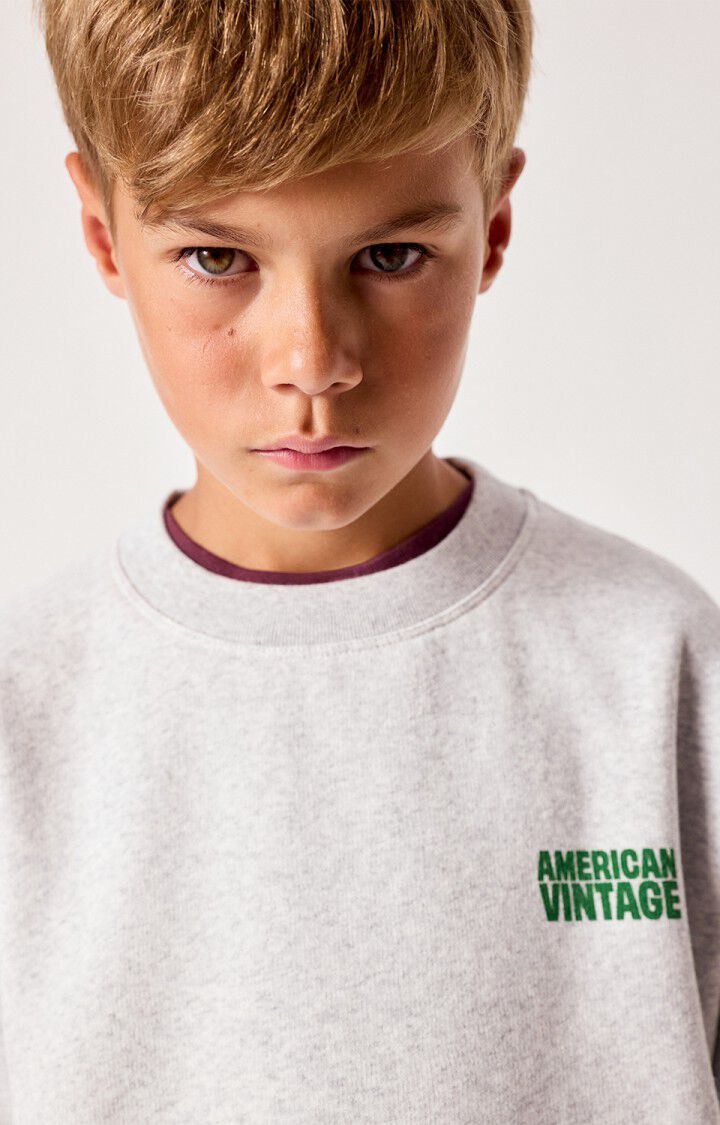 American Vintage Kids Baptown sweat heather grey