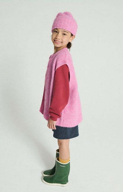American Vintage Kids EAST beanie rose bubble chine