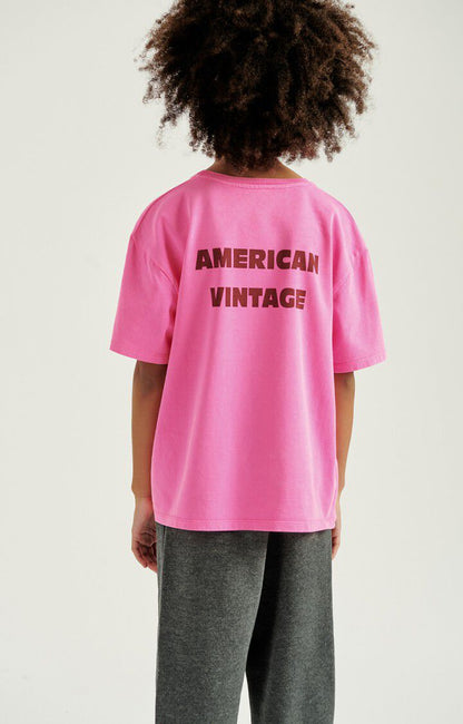 American Vintage Kids Fizvalley T-shirt rose fluo / 13Y
