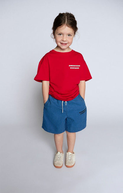 American Vintage Kids Fizvalley T-shirt vintage ruby