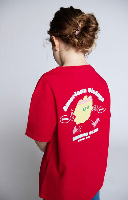 American Vintage Kids Fizvalley T-shirt vintage ruby