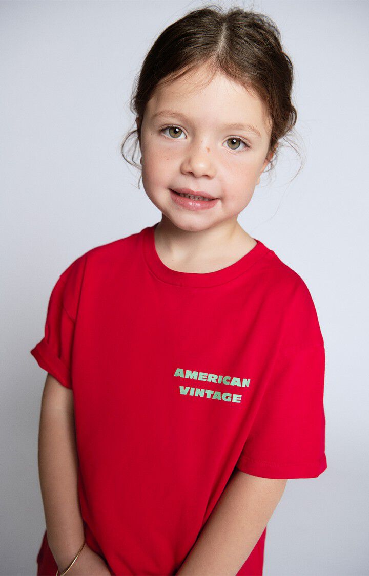 American Vintage Kids Fizvalley T-shirt vintage ruby