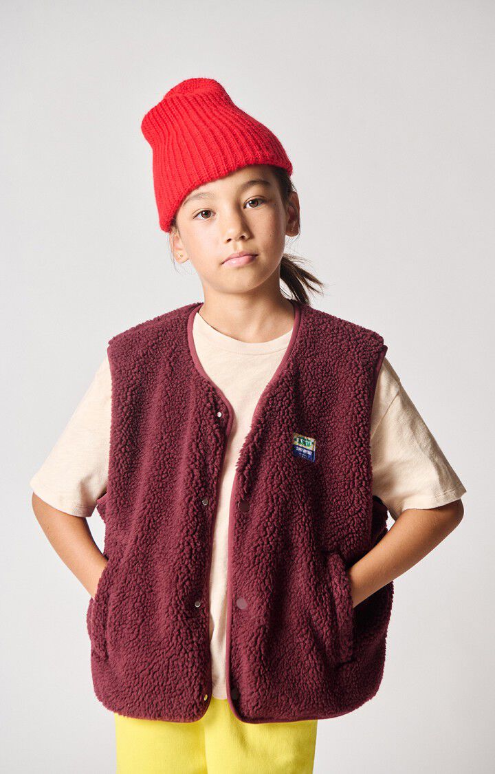 American Vintage Kids Hoktown veste burgundy melange