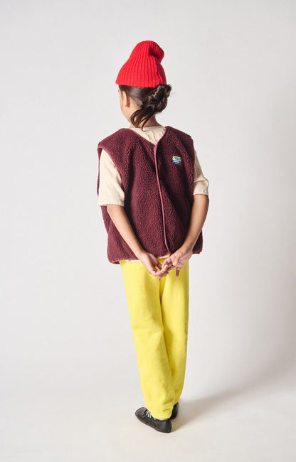 American Vintage Kids Hoktown veste burgundy melange