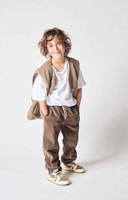 American Vintage Kids PADOW pantalon marron vintage