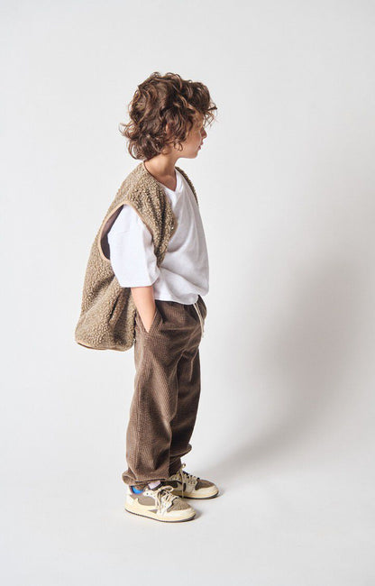 American Vintage Kids PADOW pantalon marron vintage