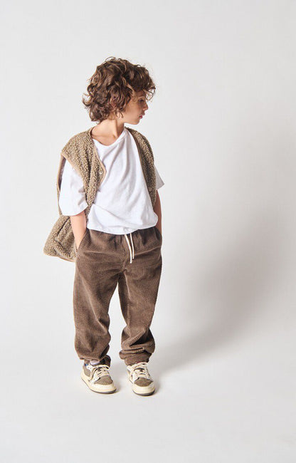 American Vintage Kids PADOW pantalon marron vintage