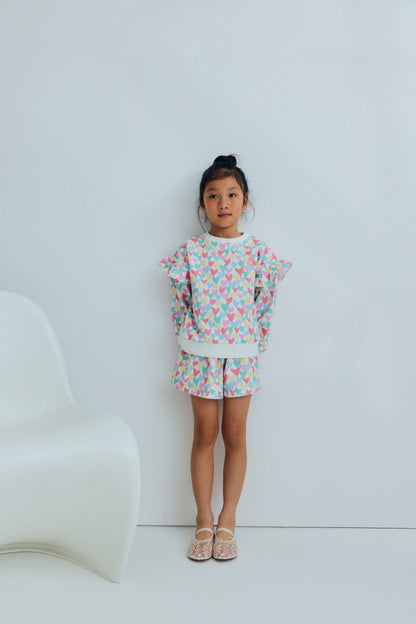 The New Society ANIS Sweatshirt hearts print
