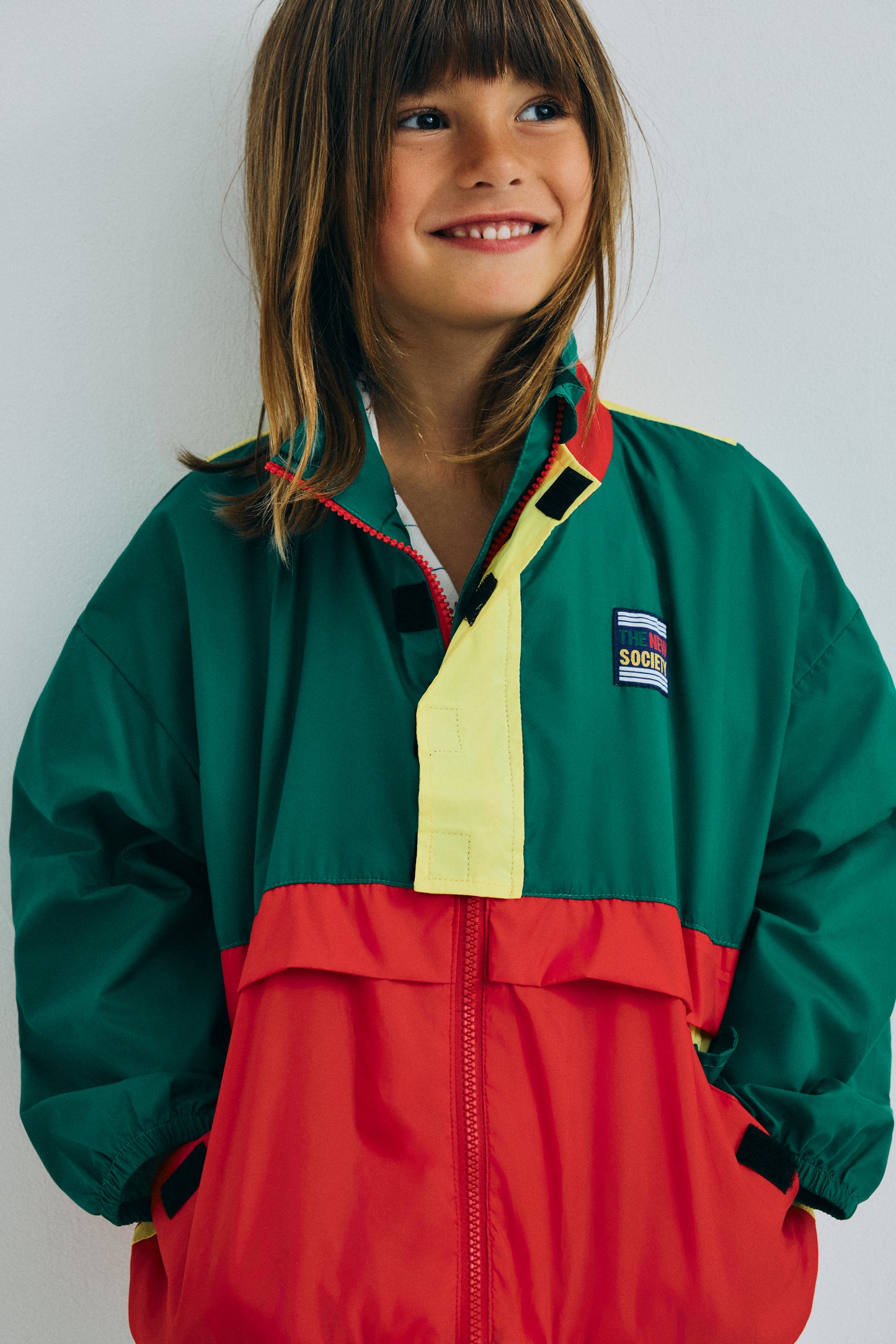 The New Society PANSY Jacket color block