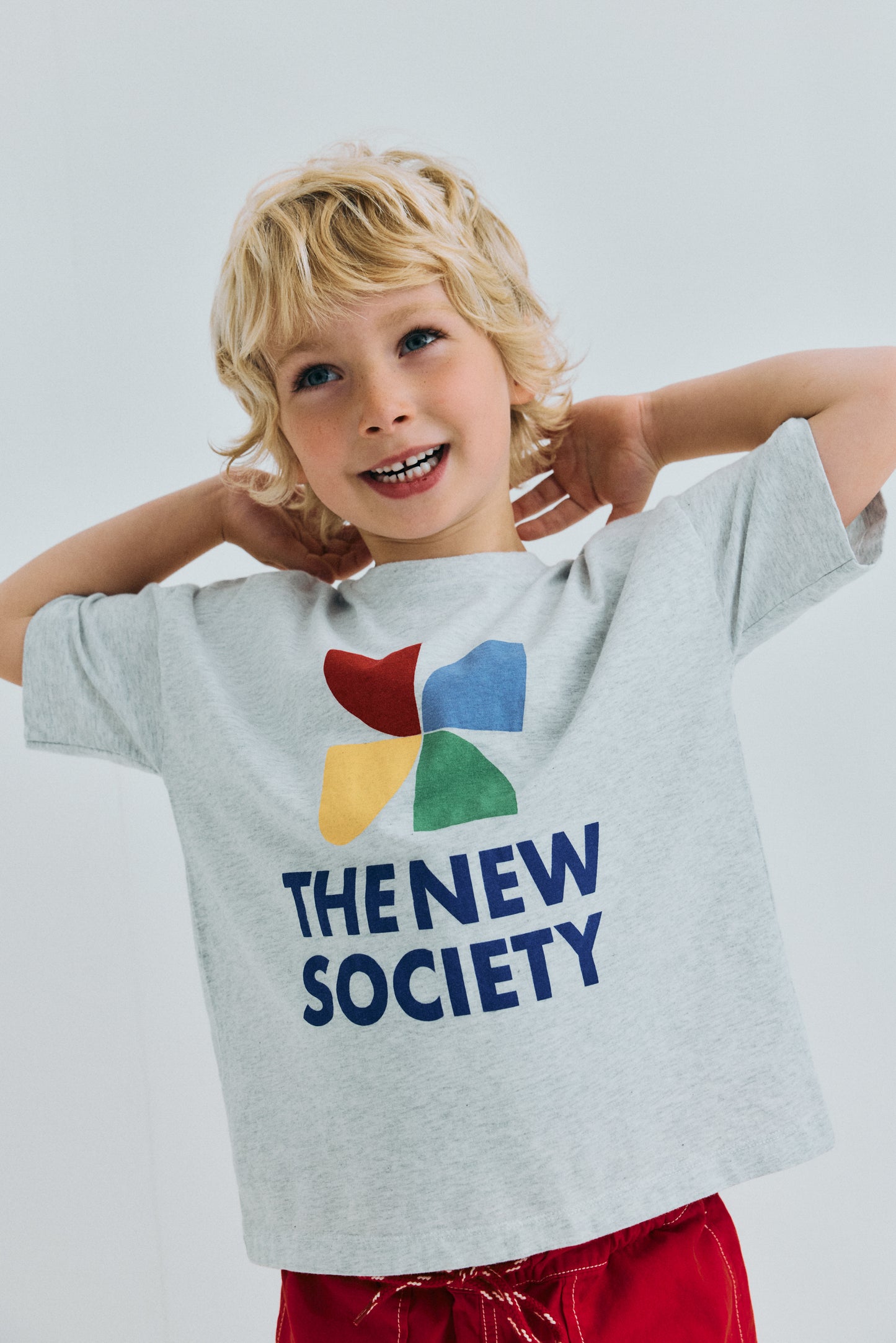 The New Society TNS LOGO T-shirt grey melange