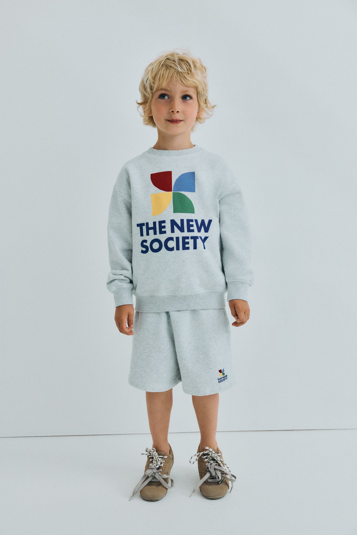 The New Society TNS LOGO Sweatshirt light grey melange