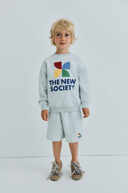 The New Society TNS LOGO Sweatshirt light grey melange