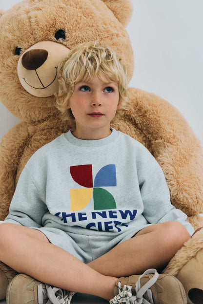 The New Society TNS LOGO Sweatshirt light grey melange