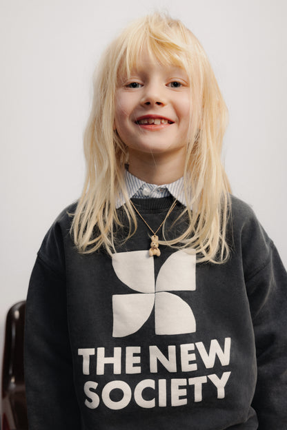 The New Society TNS Logo sweatshirt dark grey melange