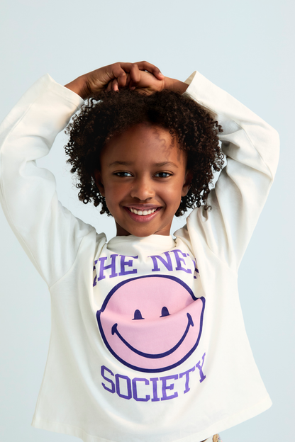 The New Society SMILEY Sweatshirt moonlight white