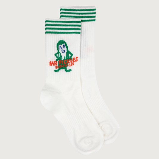 Witte sokken met Mr. Pickles print van Bobo Choses