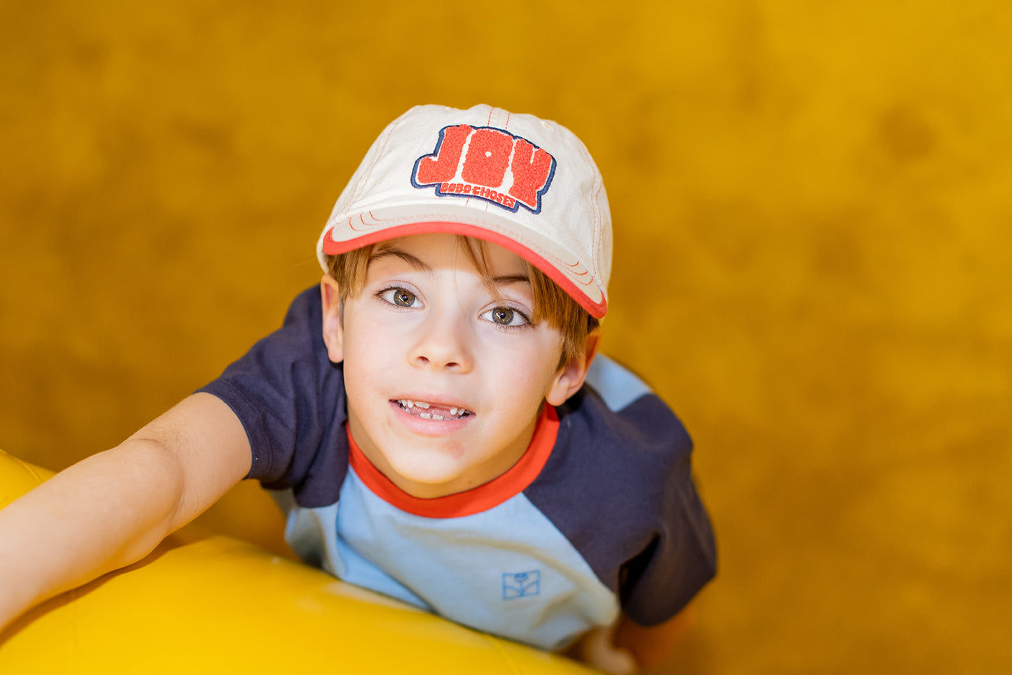 Bobo Choses JOY patch cotton cap offwhite