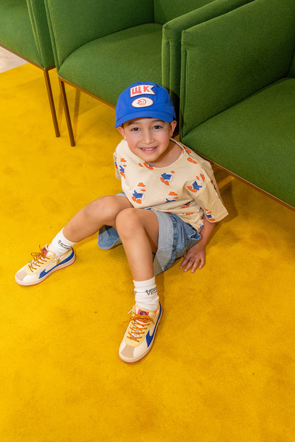 Wynken Nylon badge cap strong blue / 6-12Y