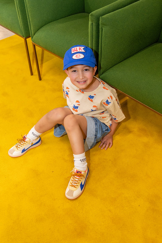 Wynken Nylon badge cap strong blue / 6-12Y