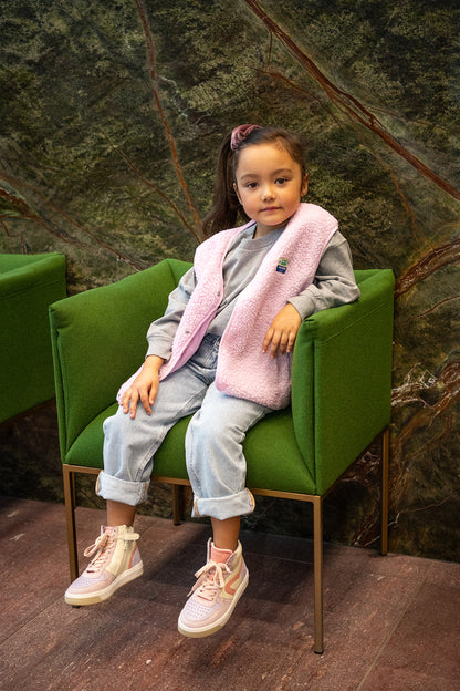 American Vintage Kids Hoktown veste dragee chine