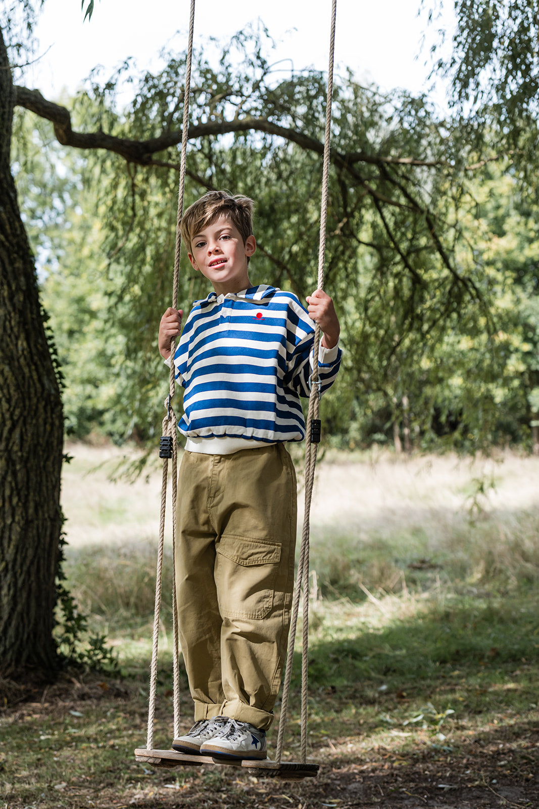 We Are Kids sweat polo blue stripes
