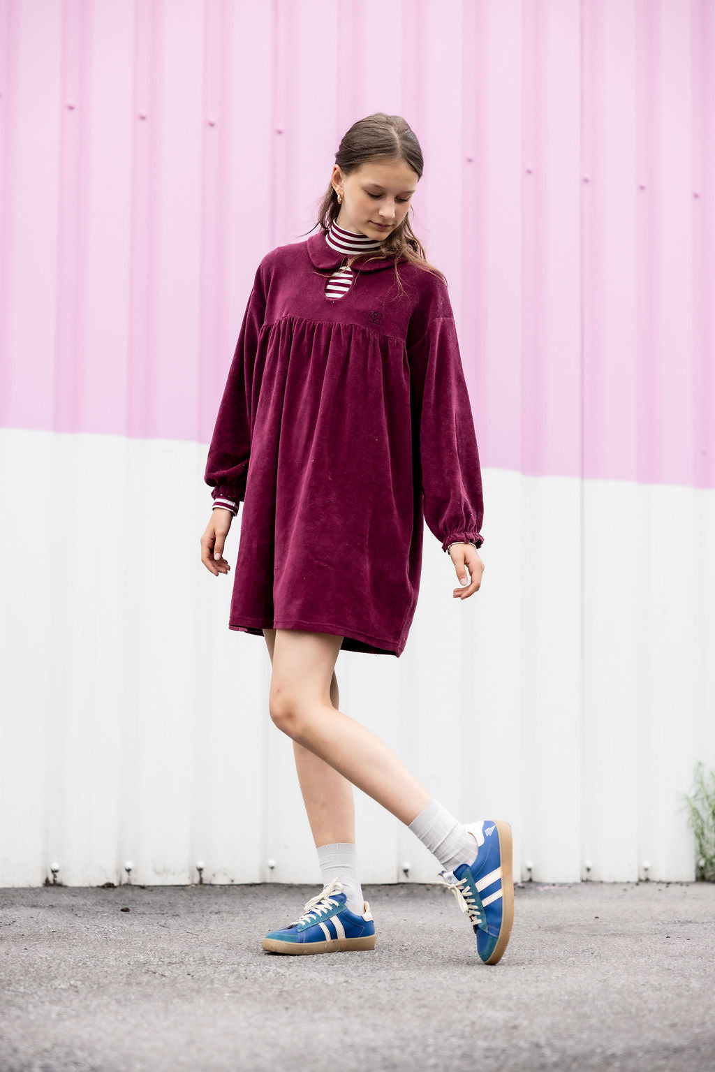 The Campamento Burgundy velour dress