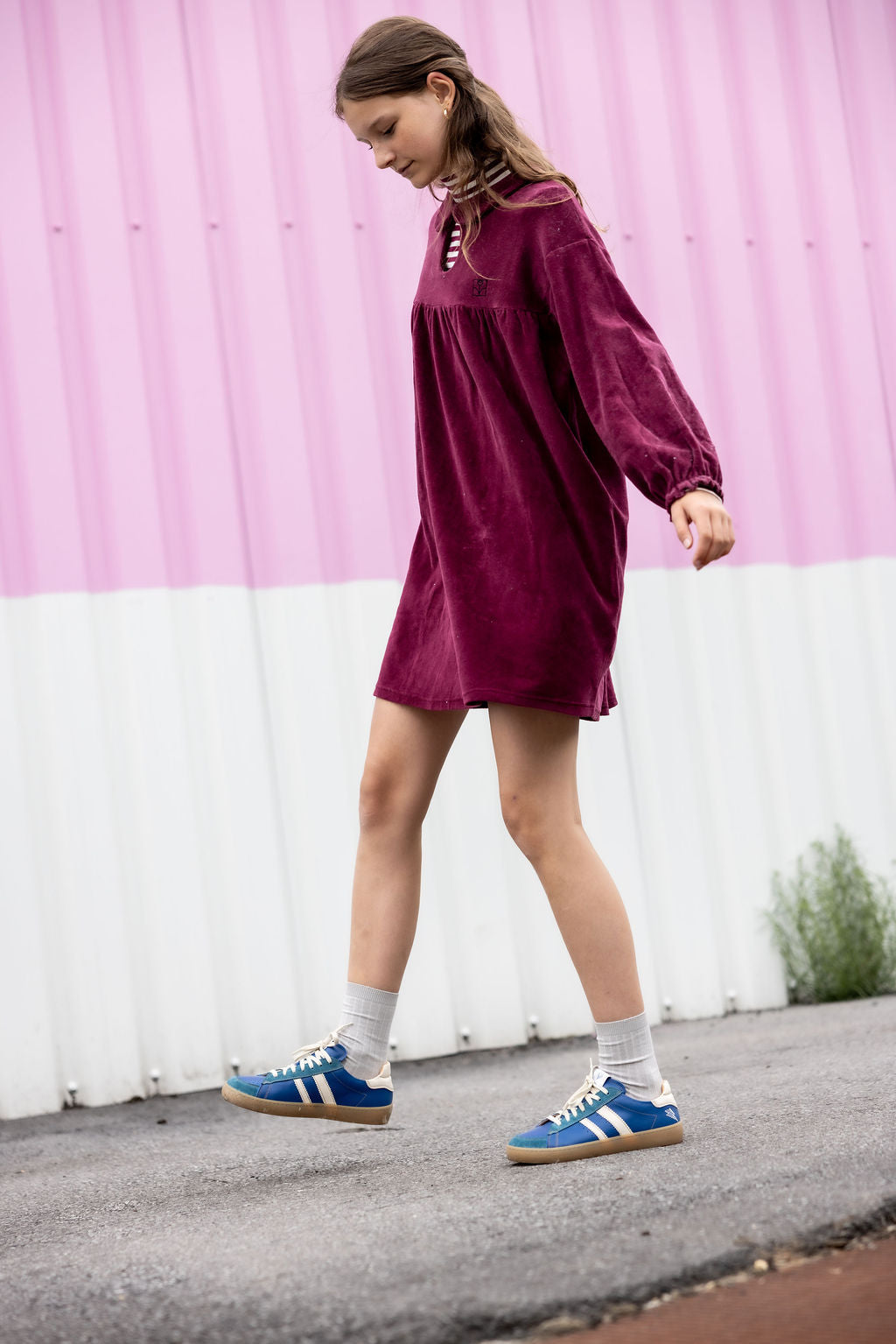 The Campamento Burgundy velour dress