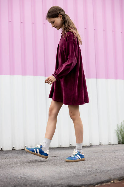 The Campamento Burgundy velour dress