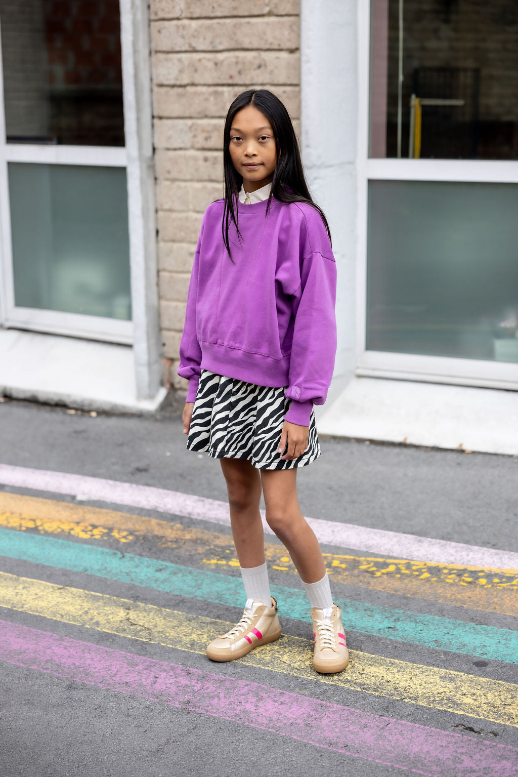 The New Society Dakota skirt zebra print