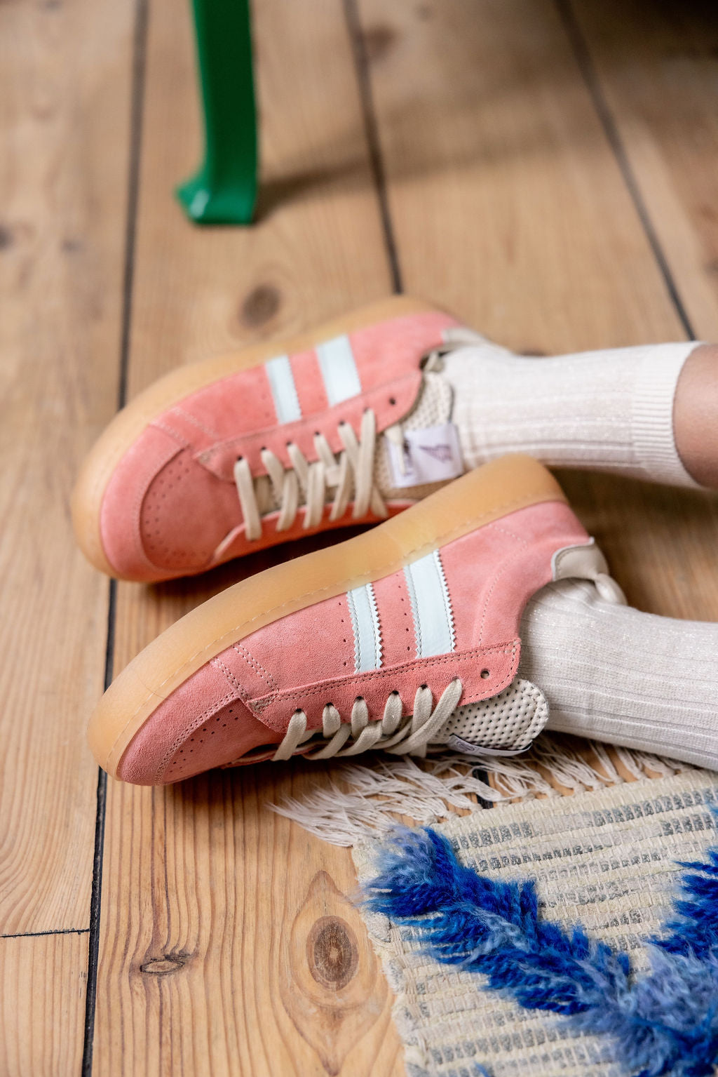 Collégien Victoire Glitter ribbed crew socks DOUX AGNEAUX