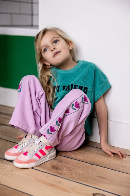 Piupiuchick T-shirt turquoise with BEST FRIEND print