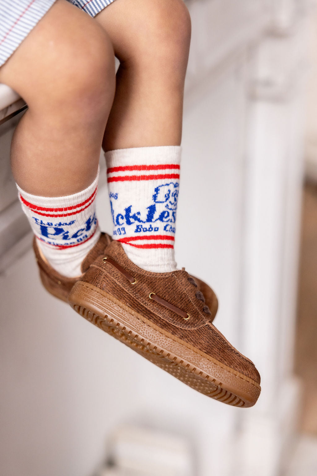 Bobo Choses PICKLES THE DOG long socks offwhite