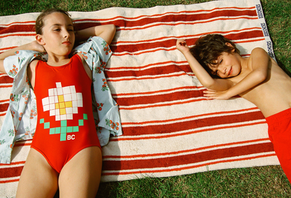 Bobo Choses PIXEL DAISY swimsuit red