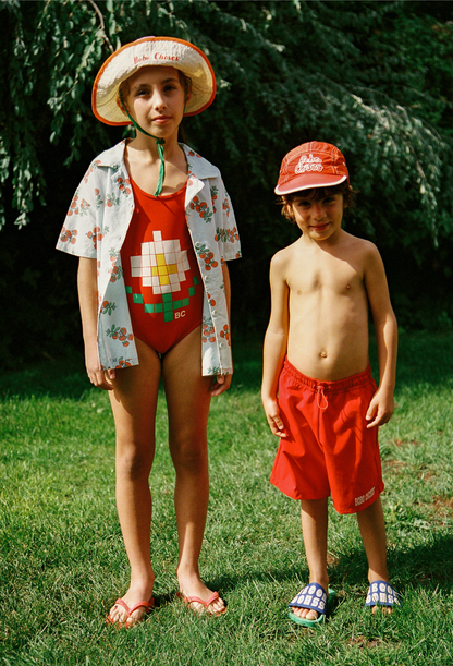 Bobo Choses PIXEL DAISY swimsuit red