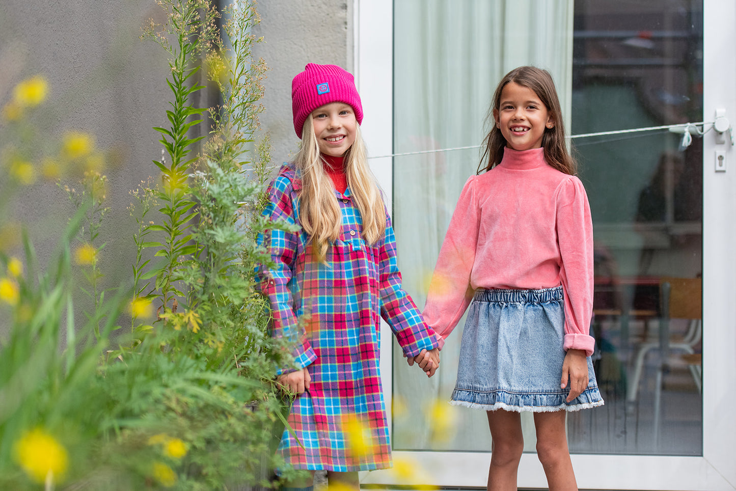 The Campamento RED & BLUE CHECKED shirt dress / 3Y