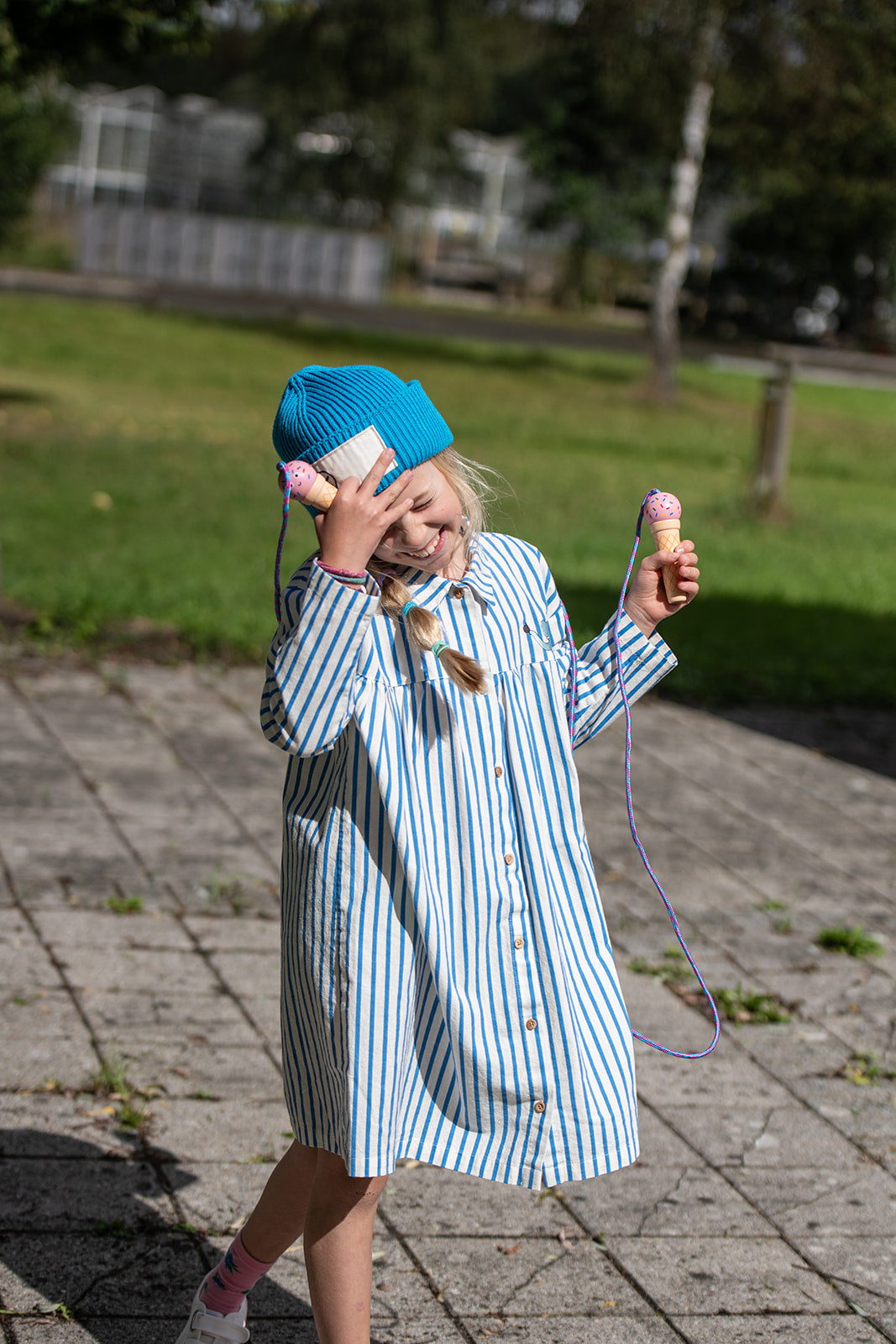 The Campamento BLUE STRIPES shirt dress / 11-12Y