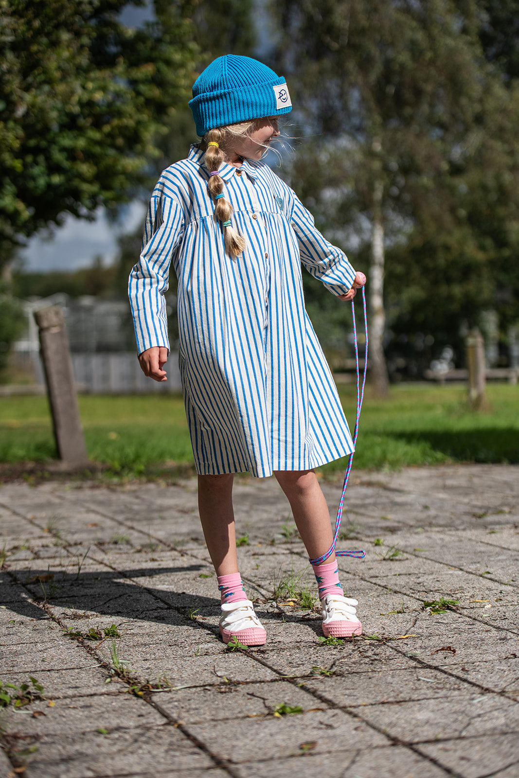 The Campamento BLUE STRIPES shirt dress / 11-12Y