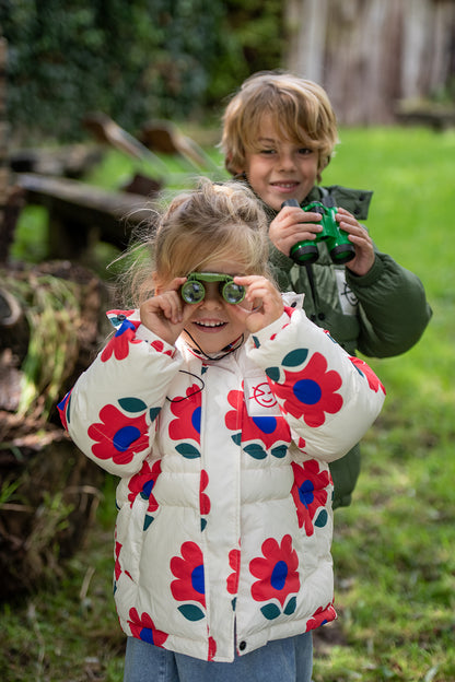 Wynken APRIL down jacket with WR coating FLOWERS / 4Y