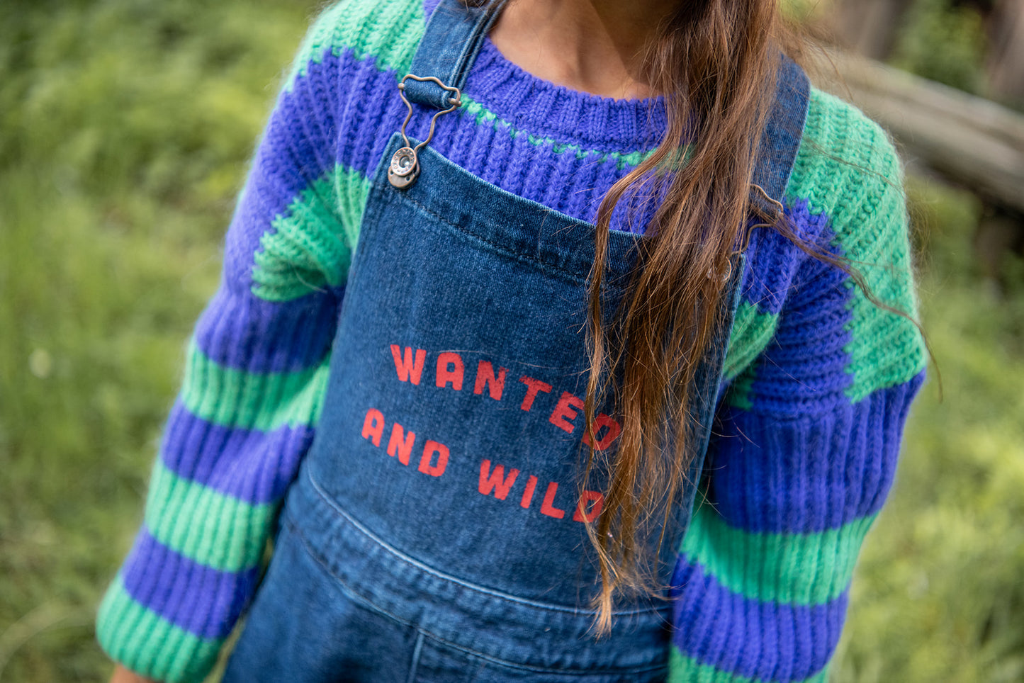 Piupiuchick dungarees navy denim WANTED AND WILD / 10Y