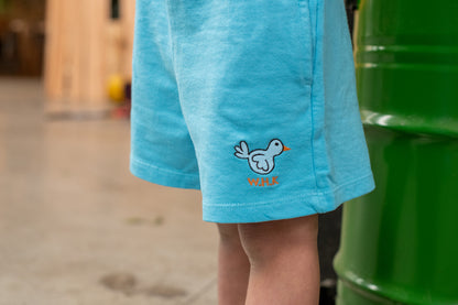 Weekend House Kids Pio Pio embroidered Bermuda sky blue