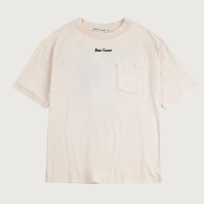 Oversized t-shirt ecru met radijs op de achterkant Bobo Choses