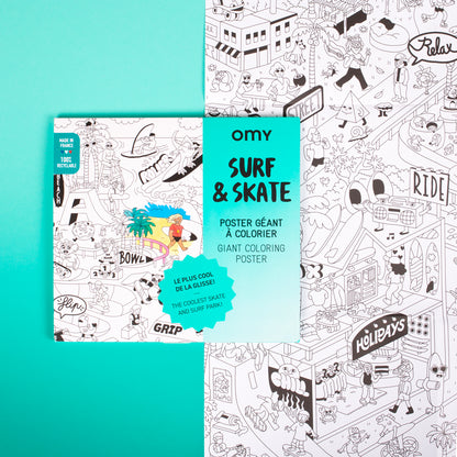 OMY giant SURF & SKATE poster