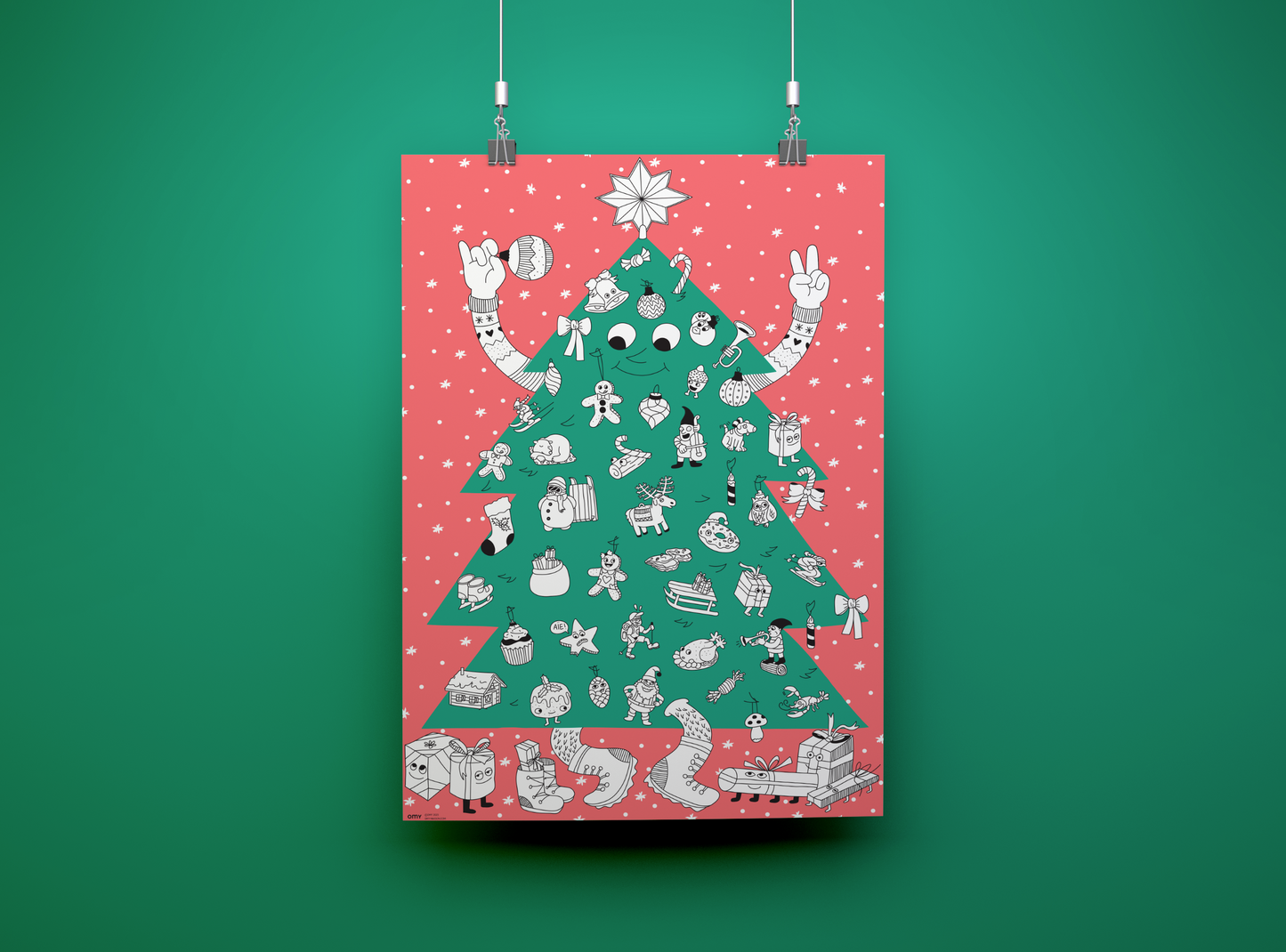OMY giant CHRISTMAS TREE poster