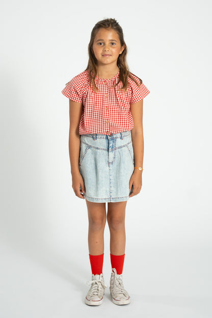 Piupiuchick Short skirt blue light denim