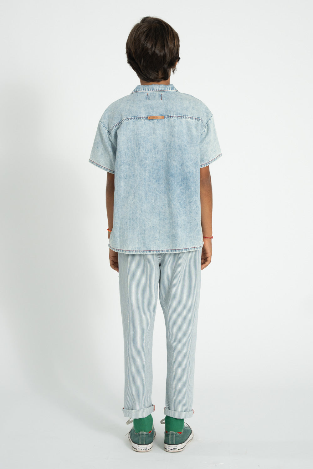 Piupiuchick Hawaiian shirt blue light denim