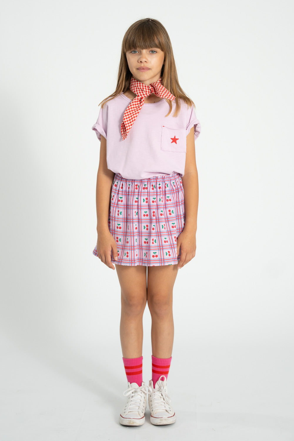Piupiuchick T-shirt lilac with A print