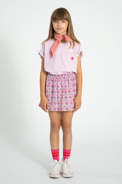 Piupiuchick T-shirt lilac with A print