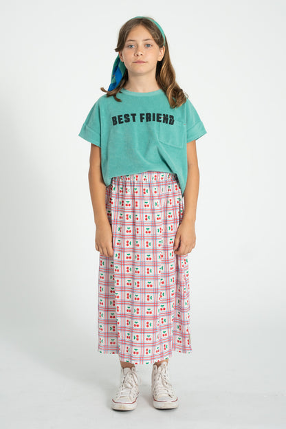 Piupiuchick T-shirt turquoise with BEST FRIEND print