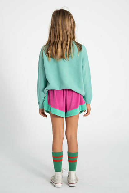 Piupiuchick Shorts fuchsia & green